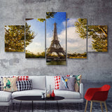 Eiffel Tower Awesome 5 Piece Canvas Prints Wall Art Decor - Painting Canvas, Multi Panels