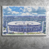Eintracht Frankfurt Deutsche Bank Park Watercolor, Sport Art Prints Fan Gift, Canvas Prints Wall Art Decor