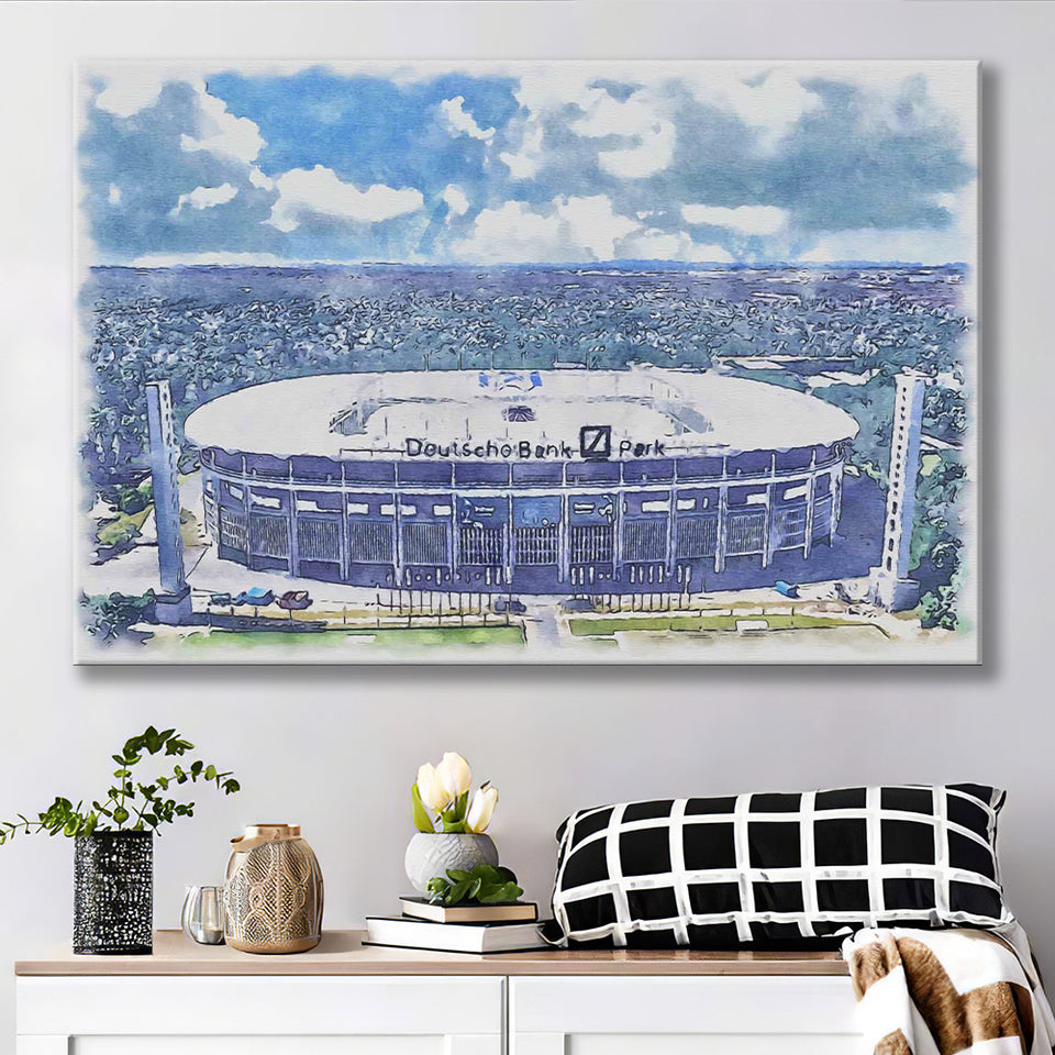 Eintracht Frankfurt Deutsche Bank Park Watercolor, Sport Art Prints Fan Gift, Canvas Prints Wall Art Decor
