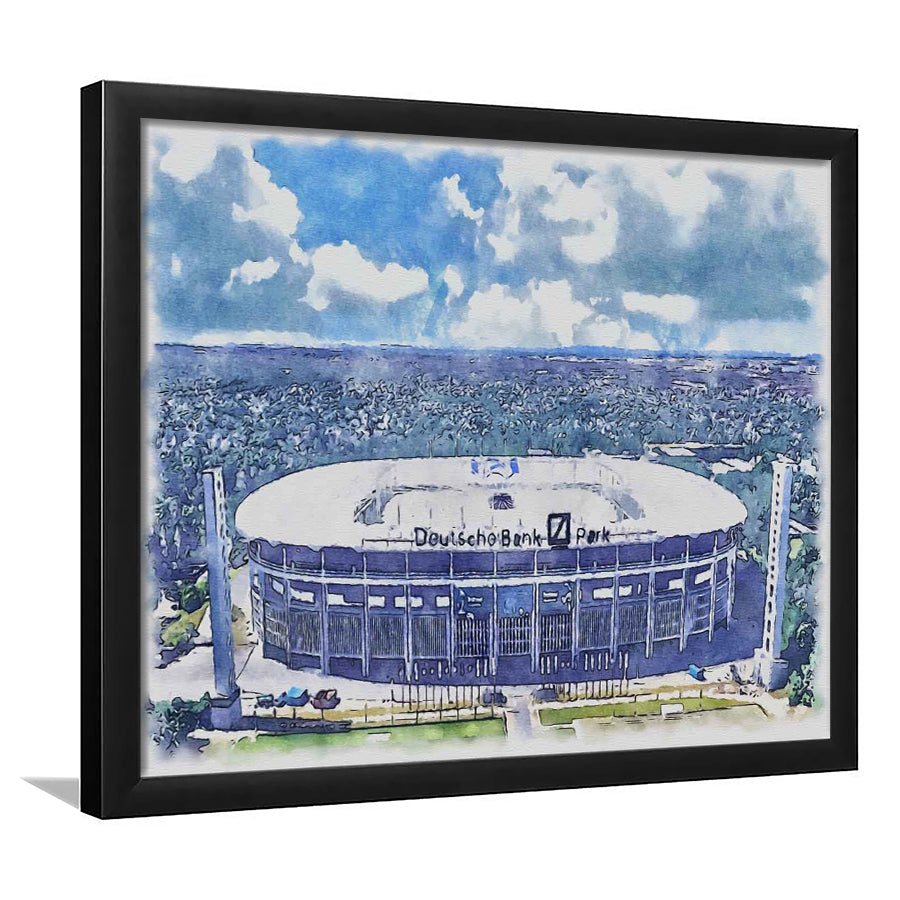 Eintracht Frankfurt Deutsche Bank Park Watercolor, Sport Prints Fan Gift, Framed Art Prints Wall Art Decor