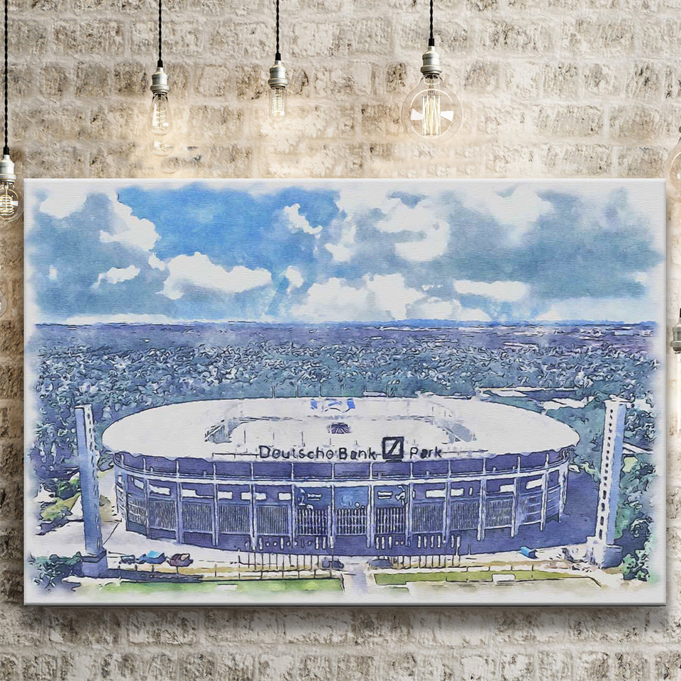Eintracht Frankfurt Deutsche Bank Park Watercolor, Sport Art Prints Fan Gift, Canvas Prints Wall Art Decor