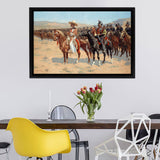 El Mayor Mexicano By Frederic Remington Framed Canvas Wall Art - Framed Prints, Canvas Prints, Prints for Sale, Canvas Painting
