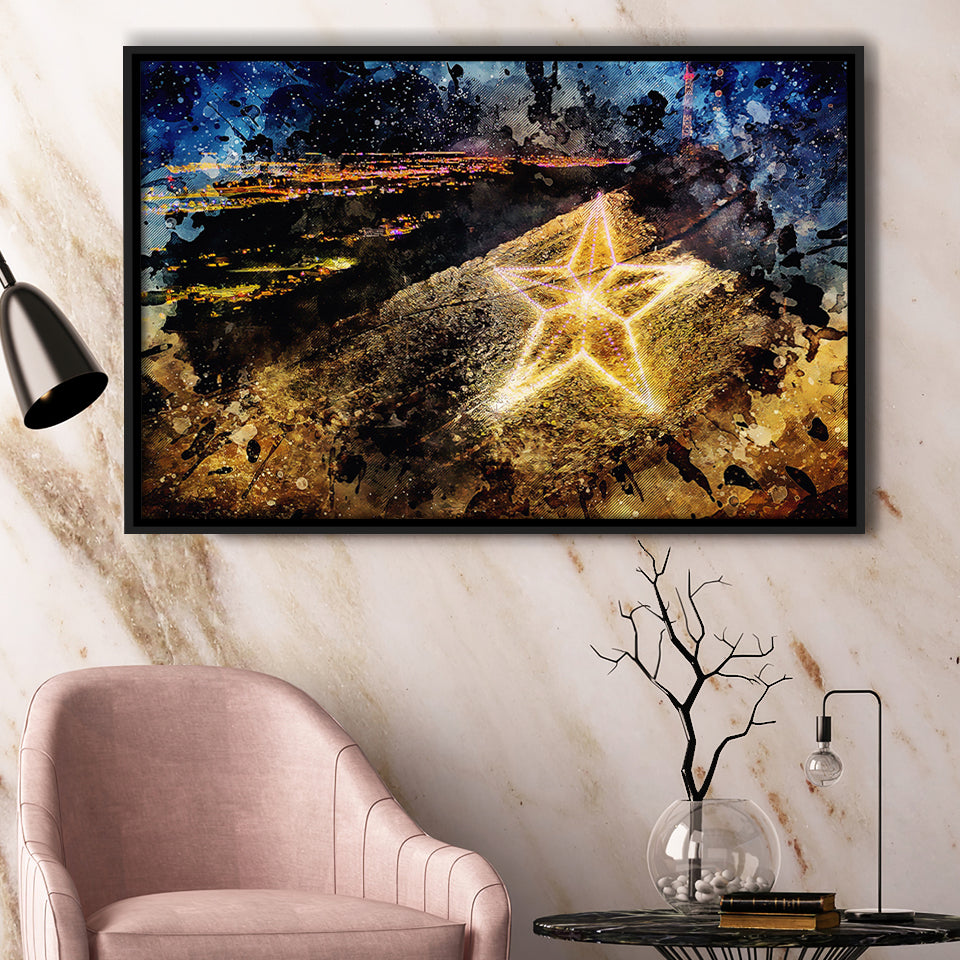 El Paso Texas Usa Downtown Skyline Framed Canvas Prints Wall Art - Painting Canvas,Framed Picture,Home Art Wall Decor