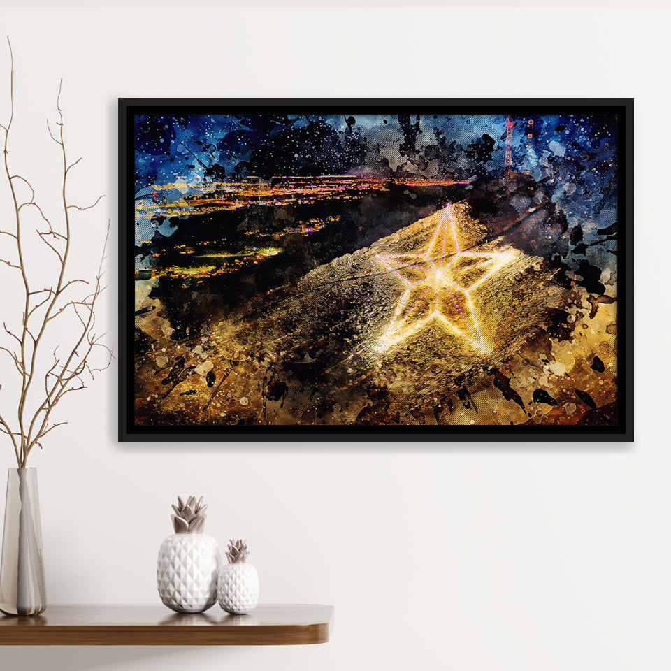 El Paso Texas Usa Downtown Skyline Framed Canvas Prints Wall Art - Painting Canvas,Framed Picture,Home Art Wall Decor