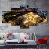 El Paso Texas Usa Downtown Skyline 5 Piece Multi Panels Canvas Prints Wall Art - Painting Canvas,Wall Decor