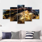 El Paso Texas Usa Downtown Skyline 5 Piece Multi Panels Canvas Prints Wall Art - Painting Canvas,Wall Decor