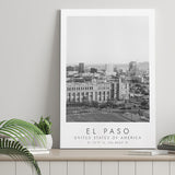 El Paso Usa Black And White Art Canvas Prints Wall Art Home Decor