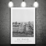 El Paso Usa Black And White Art Canvas Prints Wall Art Home Decor