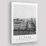 El Paso Usa Black And White Art Canvas Prints Wall Art Home Decor