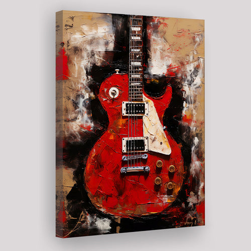 Electric Guitar Music Room Painting Art V2 Canvas Prints Wall Art, Home Living Room Decor, Large Canvas