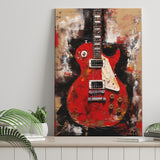 Electric Guitar Music Room Painting Art V2 Canvas Prints Wall Art, Home Living Room Decor, Large Canvas