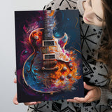 Electric Guitar Music Room Painting Art V3 Canvas Prints Wall Art, Home Living Room Decor, Large Canvas