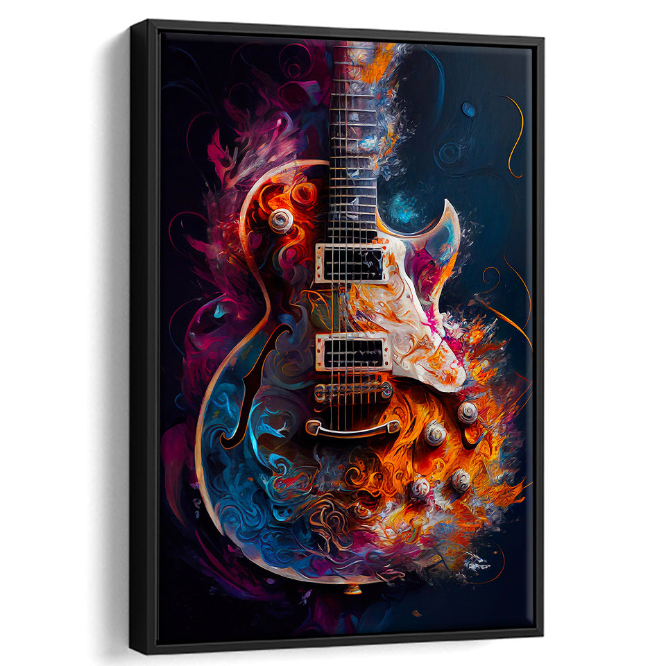 アート・デザイン・音楽 The electric guitar collection EM ZAX ORIGINAL ACRYLIC PAINTING ON ELECTRIC GUITAR IN UNIQUE