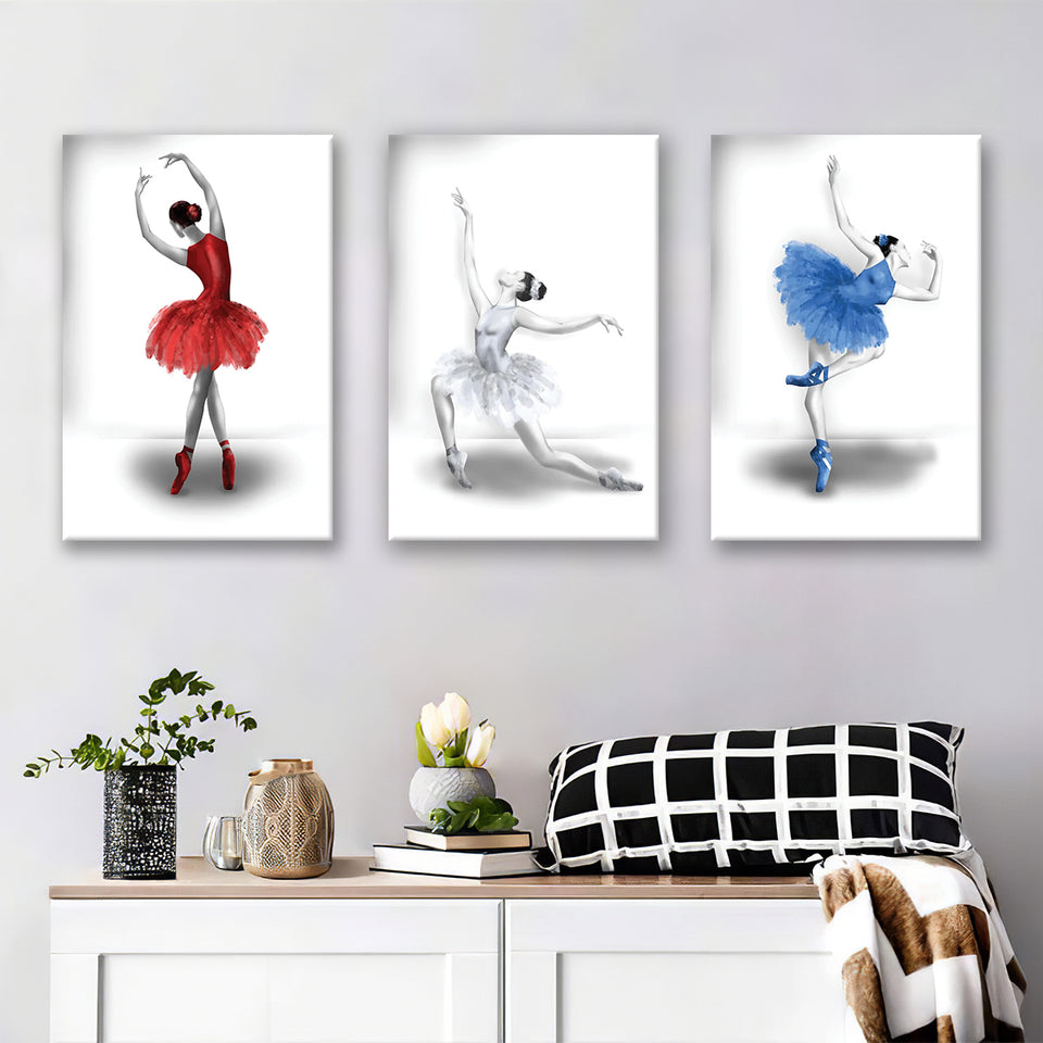 Elegant Ballet Canvas Set of 3 Piece Canvas Prints Wall Art Decor