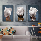 Elegant Woman Canvas Set of 3 Piece Canvas Prints Wall Art Decor