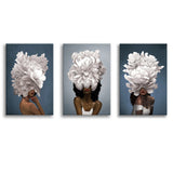 Elegant Woman Canvas Set of 3 Piece Canvas Prints Wall Art Decor