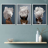 Elegant Woman Set of 3 Piece Framed Canvas Prints Wall Art Decor