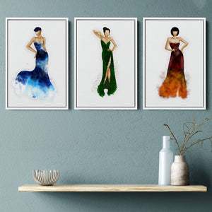 Elemental Woman Set of 3 Piece Framed Canvas Prints Wall Art Decor