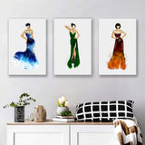 Elemental Woman Canvas Set of 3 Piece Canvas Prints Wall Art Decor