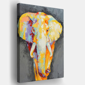 Elephant Abstract Painting Canvas Wall Art - Canvas Prints, Prints for Sale, Canvas Painting, Home Decor