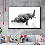 Elephant Family 2 Framed Art Prints Wall Decor - Painting Prints, Framed Picture, Home Decor