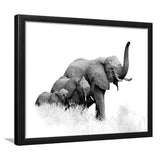 Elephant Family 2 Framed Art Prints Wall Decor - Painting Prints, Framed Picture, Home Decor