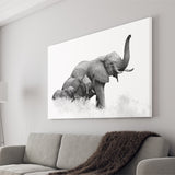Elephant Family 2 Canvas Prints Wall Art Decor - Paiting Canvas, Art Prints, Wall Decor, For Sale