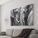 Elephant Family Black and White Canvas Prints Wall Art Decor - Paiting Canvas, Art Prints, Wall Decor, For Sale