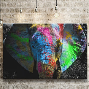 Elephant Graffiti Art Canvas Prints Wall Art - Painting Canvas, Home Wall Decor, For Sale, Painting Prints