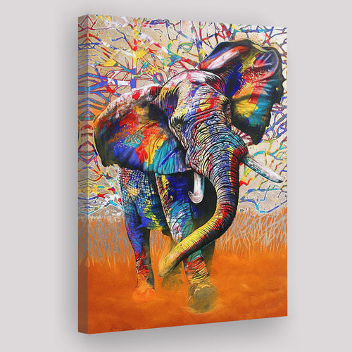 Elephant Graffiti Canvas Prints Wall Art - Painting Canvas, Home Wall Decor, For Sale, Painting Prints