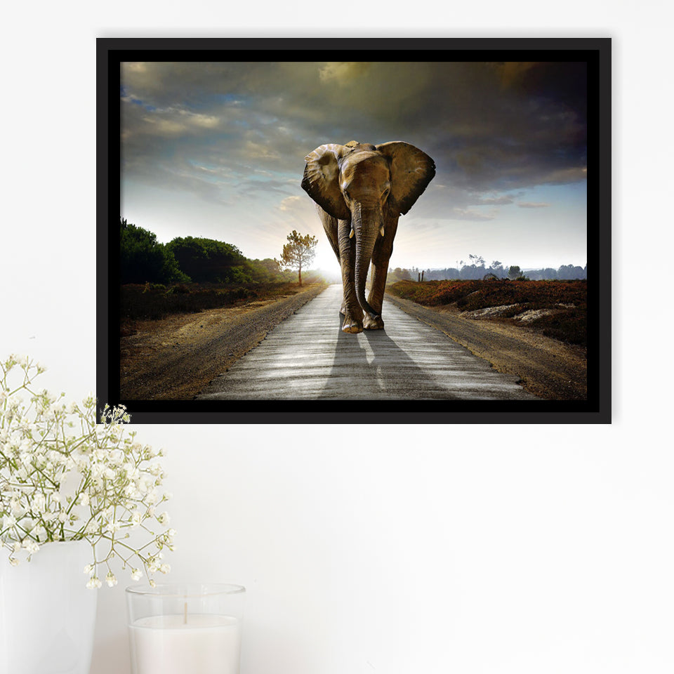 Elephant Stylish Framed Canvas Prints Wall Art Decor - Paiting Canvas, Art Prints, Floating Frame