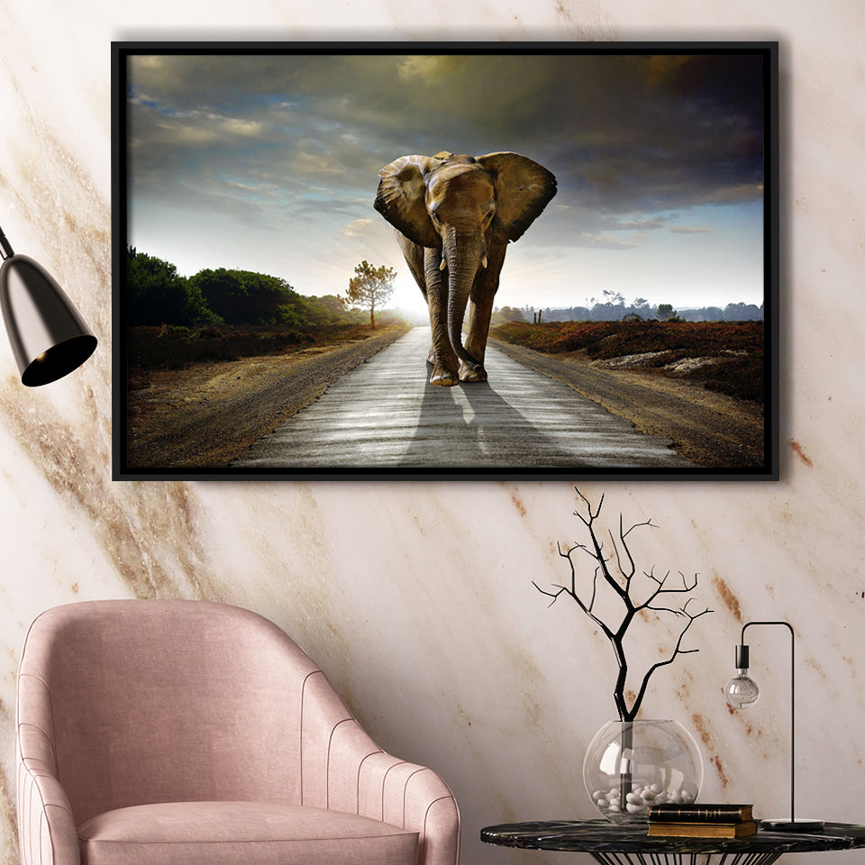 Elephant Stylish Framed Canvas Prints Wall Art Decor - Paiting Canvas, Art Prints, Floating Frame