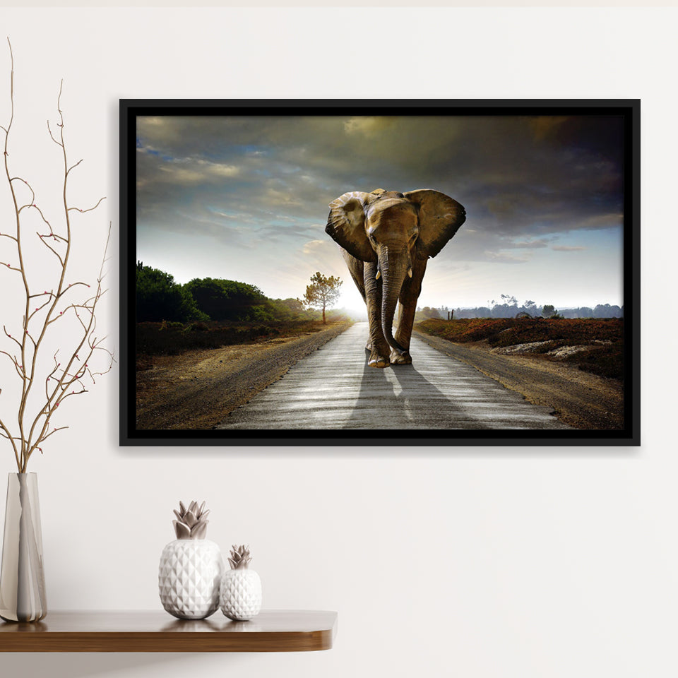 Elephant Stylish Framed Canvas Prints Wall Art Decor - Paiting Canvas, Art Prints, Floating Frame