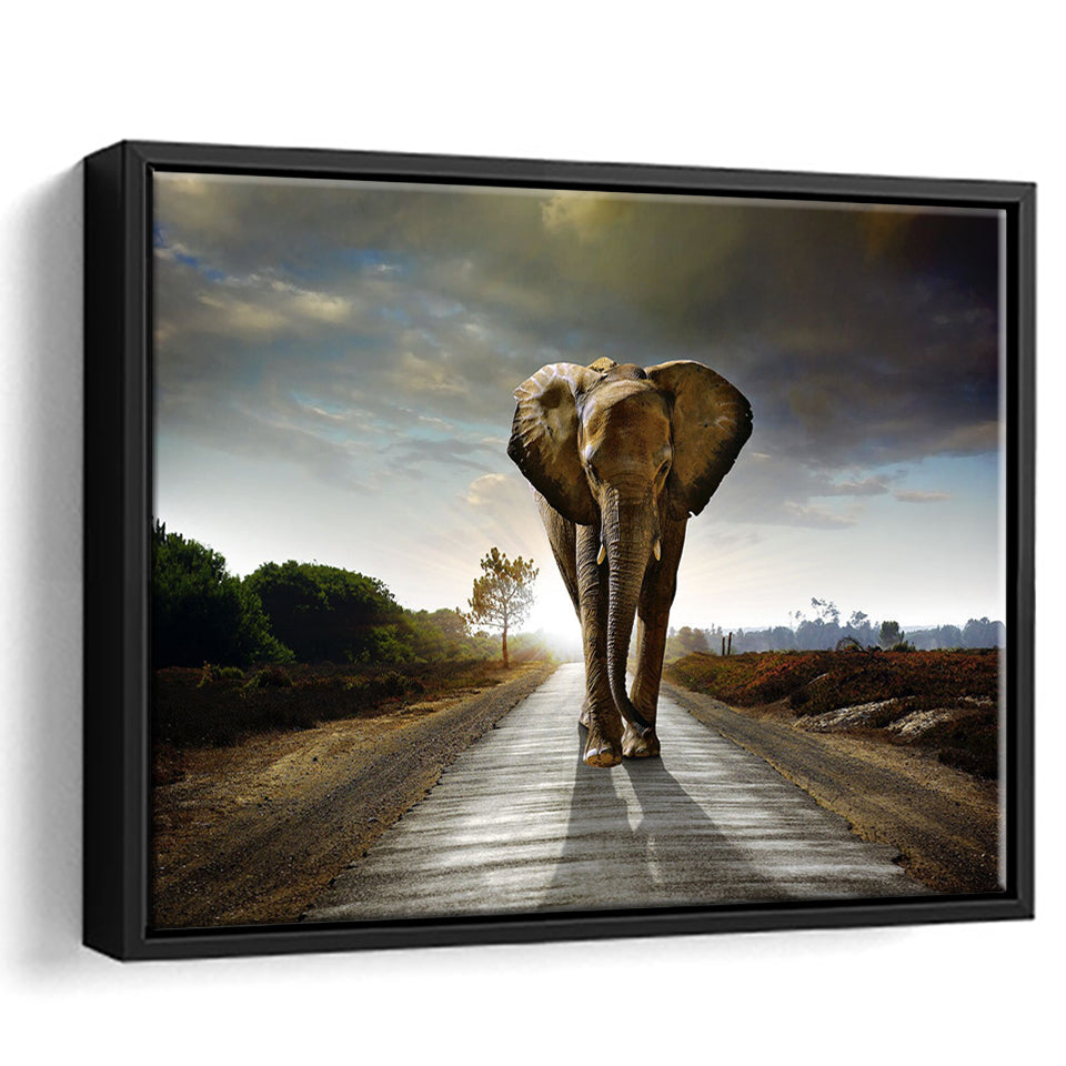 Elephant Stylish Framed Canvas Prints Wall Art Decor - Paiting Canvas, Art Prints, Floating Frame