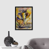 Elephant Watercolor Painting Framed Canvas Wall Art - Canvas Prints,Framed Art, Prints for Sale, Canvas Painting