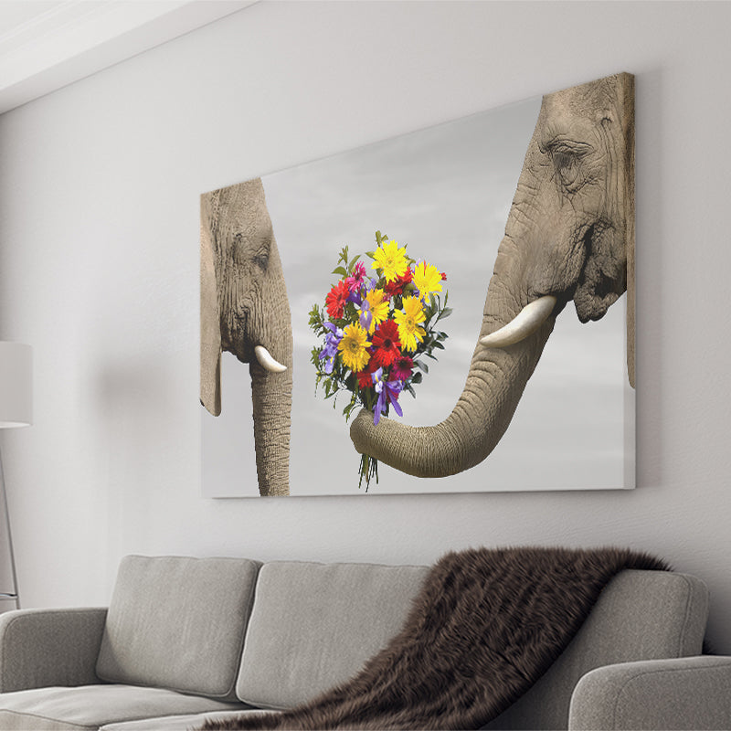 Elephants Love Canvas Prints Wall Art - Painting Canvas,Wall Decor, Painting Prints,For Sale