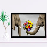 Elephants Love Framed Art Prints Wall Decor - Painting Prints,Wall Art, Framed Picture,For Sale