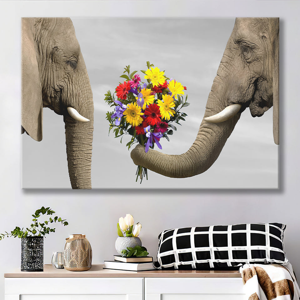 Elephants Love Canvas Prints Wall Art - Painting Canvas,Wall Decor, Painting Prints,For Sale