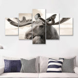 Elk Canvas Photo Print 5 Pieces Canvas Prints Wall Art - Painting Canvas, Multi Panel