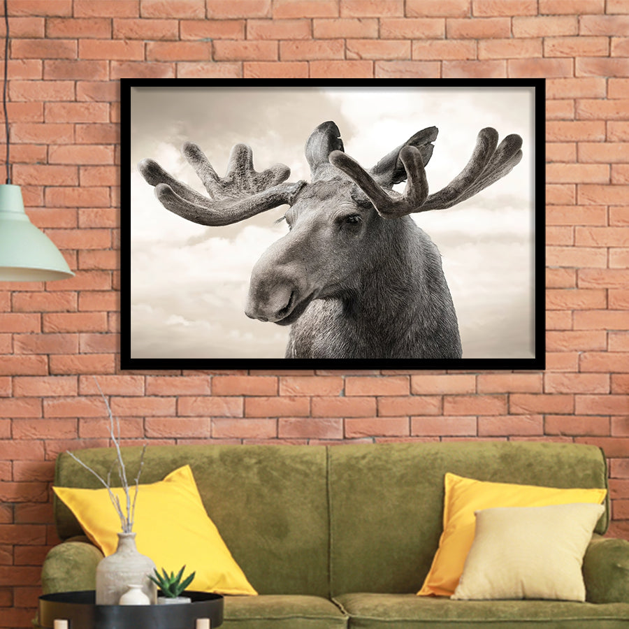 Elk Canvas Photo Print Framed Art Prints Wall Art Decor - Painting Prints, Framed Picture