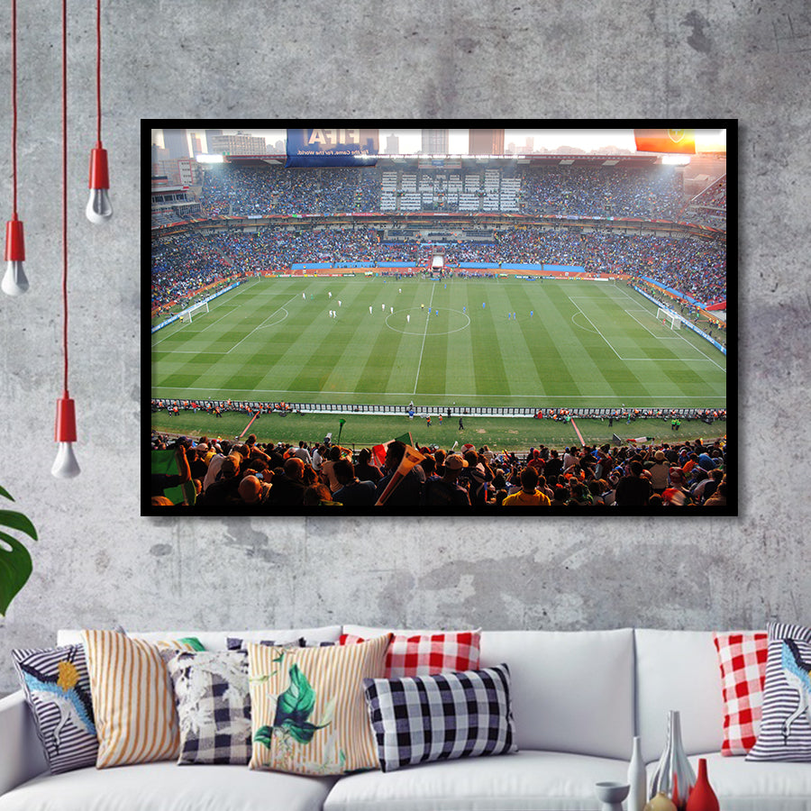 Ellis Park Stadium in South Africa, Stadium Canvas, Sport Art, Gift for him, Framed Art Prints Wall Art Decor, Framed Picture