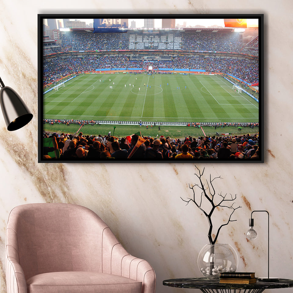 Ellis Park Stadium in South Africa, Stadium Canvas, Sport Art, Gift for him, Framed Canvas Prints Wall Art Decor, Framed Picture