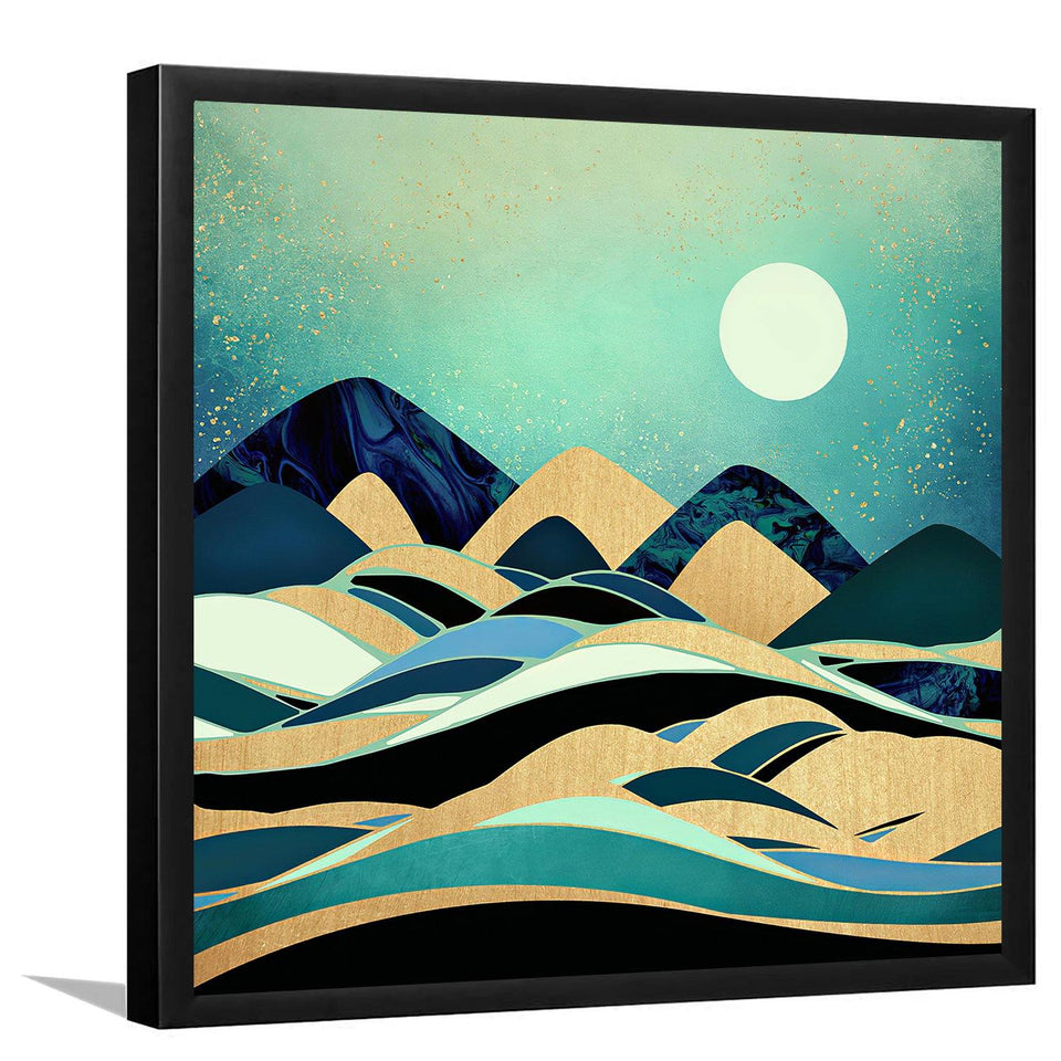 Emerald Evening - Mountain Art, Art Print, Frame Art