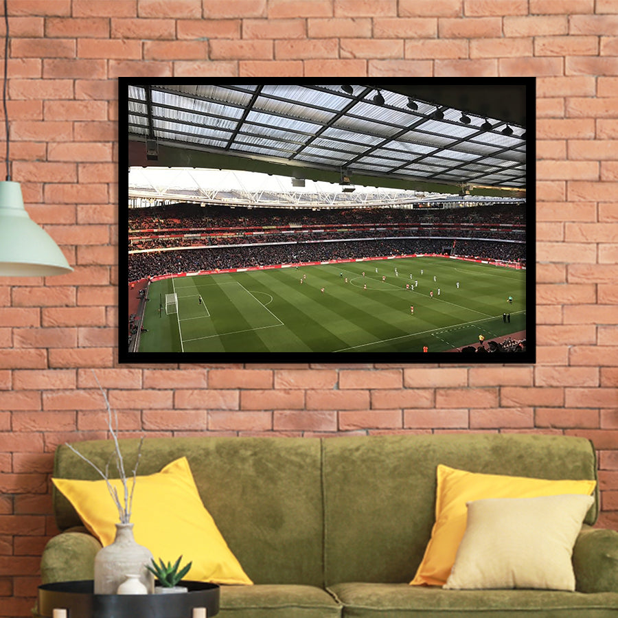 Emirates Arsenal matched tickets, Stadium Canvas, Sport Art, Gift for him, Framed Art Prints Wall Art Decor, Framed Picture