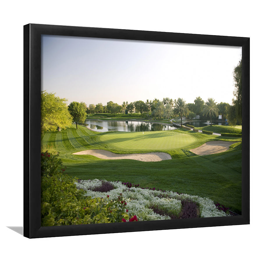 Emirates Gc (Majlis) Golf Courses At Dubai, United Arab Emirates, Golf Sport Print, Golf Lover, Framed Art Prints Home Decor