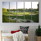Emirates Gc (Majlis) Golf Courses At Dubai, United Arab Emirates, 5 Panels Extra Large Canvas Prints Wall Art Decor