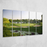 Emirates Gc (Majlis) Golf Courses At Dubai, United Arab Emirates, 5 Panels Extra Large Canvas Prints Wall Art Decor