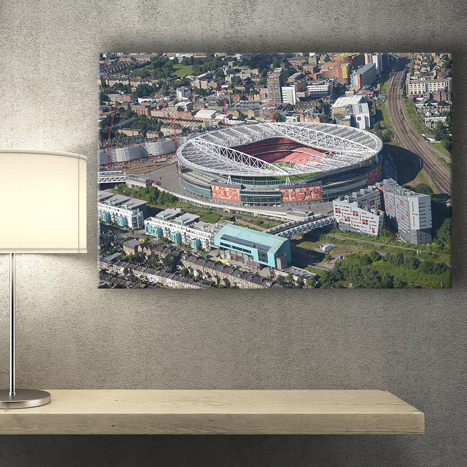 Emirates Stadium Aerial View, Stadium Canvas, Sport Art, Gift for him, Fan Gift, Canvas Prints Wall Art Decor