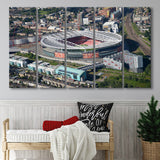 Emirates Stadium Aerial View, Stadium Canvas, Sport Art, Gift for him, Multi Panels B, Canvas Prints Wall Art Decor