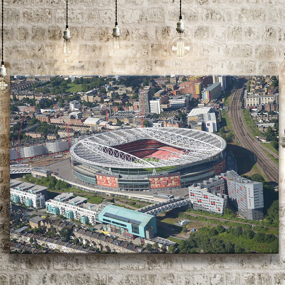 Emirates Stadium Aerial View, Stadium Canvas, Sport Art, Gift for him, Fan Gift, Canvas Prints Wall Art Decor